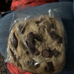 This picture really doesn't do the cookie justice; I swear this thing could feed four people! This picture really doesn't do the cookie justice; I swear this thing could feed four people!