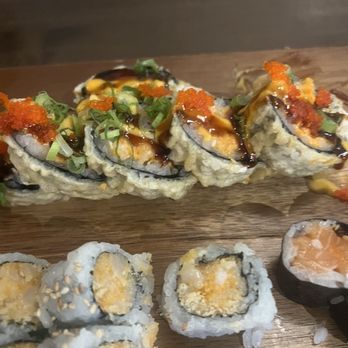 Sushi Aji - Ichiban roll and crunchy scallop roll - Sushi Bars Near Me - Arvada, Colorado Sushi Aji - Ichiban roll and crunchy scallop roll - Sushi Bars Near Me - Arvada, Colorado