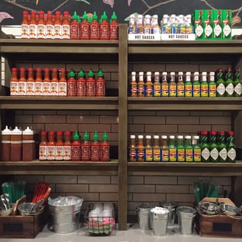 Green Tomato Grill - the Great Wall of hot sauce - New American Near Me - Brea, California Green Tomato Grill - the Great Wall of hot sauce - New American Near Me - Brea, California