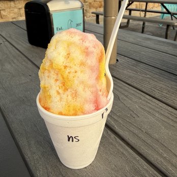 Lilo's Shaved Ice - Small North Shore- passion fruit, mango & pineapple with coconut ice cream and snow cap - Shaved Ice Near Me - Kansas City, Missouri Lilo's Shaved Ice - Small North Shore- passion fruit, mango & pineapple with coconut ice cream and snow cap - Shaved Ice Near Me - Kansas City, Missouri