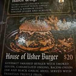 Unit B Eatery + Spirits - Raven Room menu