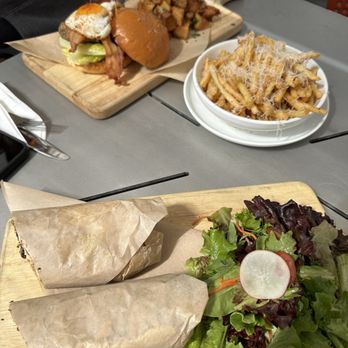 Urban Kitchen - California Chicken Burrito, Truffle Fries, Cheeseburger with fried egg - American Near Me - Burlingame, California