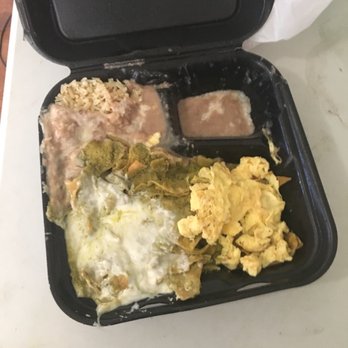Cafe De Olla - Pile of disgusting sloppy chilaquales. Wouldn't recommend. Bland as hell. Overcooked rice. Not coming back !took 30 minutes for to go order! - American Near Me - Burbank, California