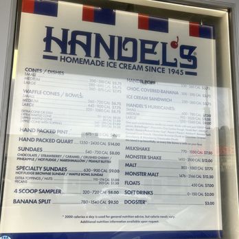 Handels Homemade Ice Cream - Menu - Ice Cream & Frozen Yogurt Near Me - Oceanside, California