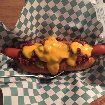 The Stuffed Beaver - Chili Cheese Hot Dog. Perfect bun to dog ratio IMO. - American Near Me - Bondi, NSW The Stuffed Beaver - Chili Cheese Hot Dog. Perfect bun to dog ratio IMO. - American Near Me - Bondi, NSW