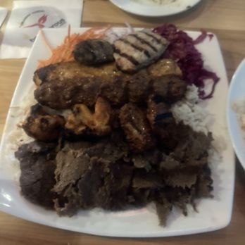 Bosphorous - Winter Garden - Variety of meats with rice, pickled onions!! Favorite dish. - Middle Eastern Near Me - Winter Garden, Florida Bosphorous - Winter Garden - Variety of meats with rice, pickled onions!! Favorite dish. - Middle Eastern Near Me - Winter Garden, Florida