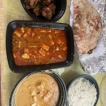 Biryani and Beyond - $36 got me all this vegetarian food and I didn't even order the naan bread It was a freebie - Indian Near Me - Fair Oaks, California