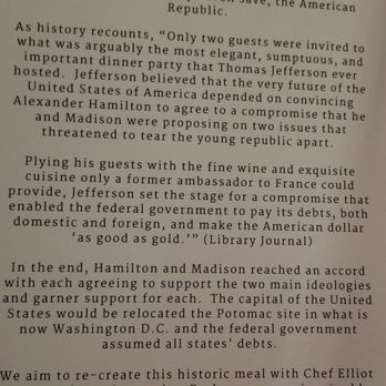 LouVino - Hamilton themed menu - Southern Near Me - Indianapolis, Indiana
