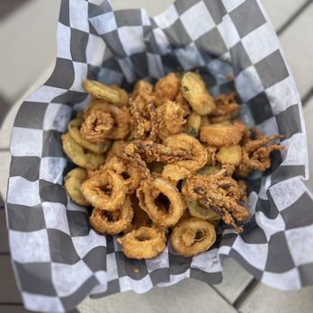 Jolly Roger Pub & Marina - Calamari appetizer - Seafood Near Me - Ocracoke, North Carolina Jolly Roger Pub & Marina - Calamari appetizer - Seafood Near Me - Ocracoke, North Carolina