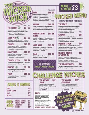 Menu photo 2 The Wicked Wich San Antonio, TX Menu photo 2 The Wicked Wich San Antonio, TX