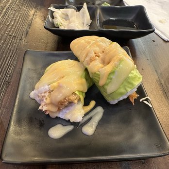 Sumo AYCE Sushi - Batman Roll- Shrimp Tempura with a spread of spicy ahi wrapped with rice and soy paper, glazed with a mayo chili sauce - Japanese Near Me - Honolulu, Hawaii