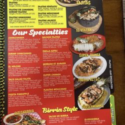 Aztec Mexican Grill - Menu