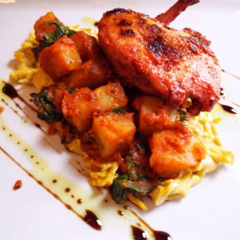 Village Kitchen - Delicious tandoori chicken, beautifully plated as well! - Modern European Near Me - London, XGL Village Kitchen - Delicious tandoori chicken, beautifully plated as well! - Modern European Near Me - London, XGL