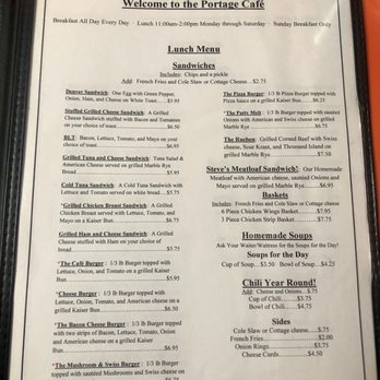 Portage Cafe - Menu - Breakfast & Brunch Near Me - Portage, Wisconsin