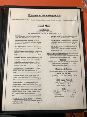 Menu photo 1 Portage Cafe Portage, WI