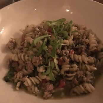 Thompson House Eatery - Fusilli with homemade Italian sausage - New American Near Me - Jackson, New Hampshire