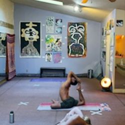 Om Sweat Om Hot Yoga & Dance - Full pigeon pose