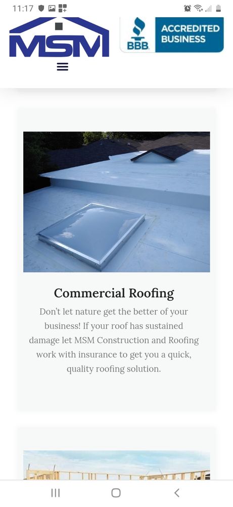 Slide of MSM Construction and Roofing