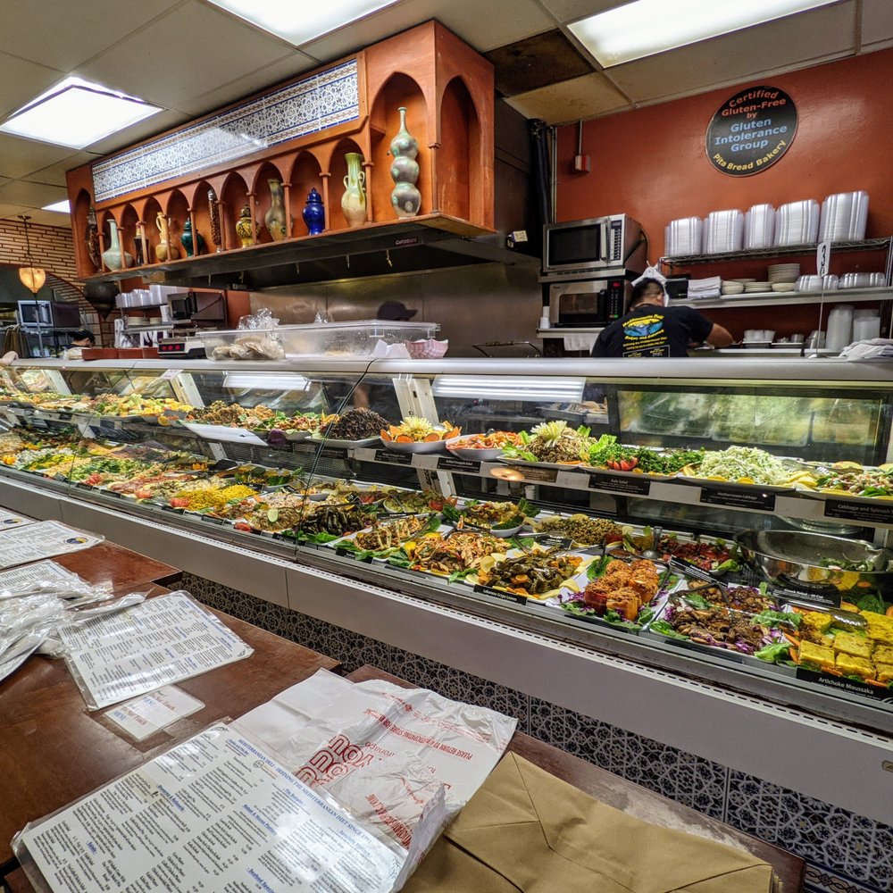 Mediterranean Deli - Inside. The impressive prepared food selection. Fresh, colorful, delicious. - Mediterranean Near Me - Chapel Hill, North Carolina Mediterranean Deli - Inside. The impressive prepared food selection. Fresh, colorful, delicious. - Mediterranean Near Me - Chapel Hill, North Carolina
