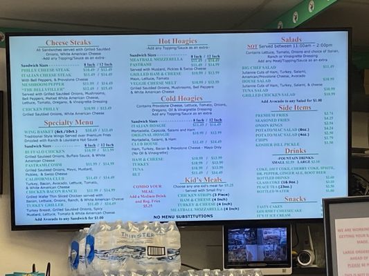 Menu photo 1 The Original Hoagie Shop Tempe, AZ Menu photo 1 The Original Hoagie Shop Tempe, AZ