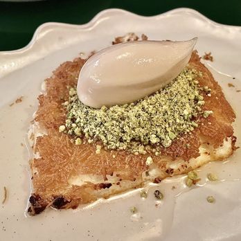La' Shukran - Pistachio Knafeh Nabulsi, Floral Syrup, Apple Cider Sorbet - Middle Eastern Near Me - Washington, DC, District of Columbia