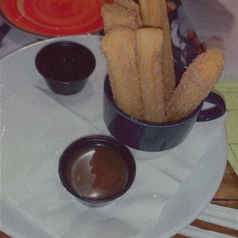 K. Pacho - Churros with chocolate and caramel sauce. Perfect to split between two people! - Mexican Near Me - New Hyde Park, New York