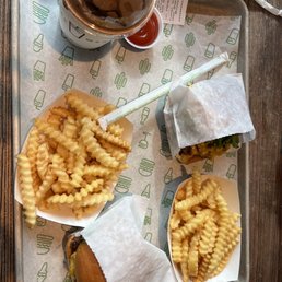 Burger Fries Chocolate Churro Shake Burger Fries Chocolate Churro Shake