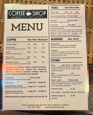 Menu photo 3 Achilles Art Cafe Orlando, FL Menu photo 3 Achilles Art Cafe Orlando, FL