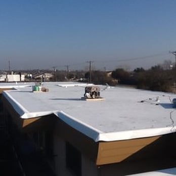 Restructure Roofing and Contracting - New TPO roof for a returning client on 18 bldg apartment community in Denton, Texas - Roofing Near Me - Dallas, Texas