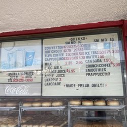 Manna Donuts - Drink menu