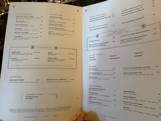 Menu photo 1 Nuri Steakhouse Dallas, TX Menu photo 1 Nuri Steakhouse Dallas, TX