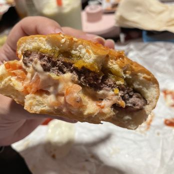 Boba Smoothies - Hockey puck cheeseburger - Bubble Tea Near Me - Federal Way, Washington