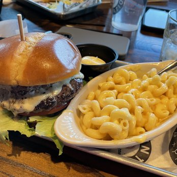 Saints Pub + Patio City Center - Mushroom Swiss Burger - Sports Bars Near Me - Lenexa, Kansas Saints Pub + Patio City Center - Mushroom Swiss Burger - Sports Bars Near Me - Lenexa, Kansas