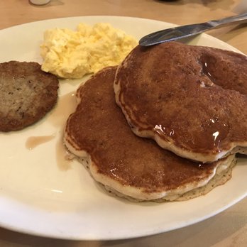 Coco's Bakery Restaurant - Nut pancakes, sausage patty and eggs - American Near Me - Rancho Cucamonga, California