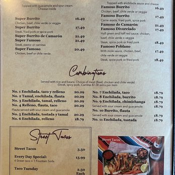 Mexico Tipico - Menu - Mexican Near Me - Union City, California