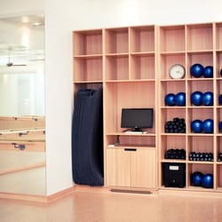 barre3 - Bend - Studio cubby area.