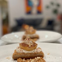 Chef Sam's Table - Deconstructed tiramisu poached pear
