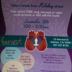 Harvest Healing Arts - Event Dec 12th 2013 from 1-5:30