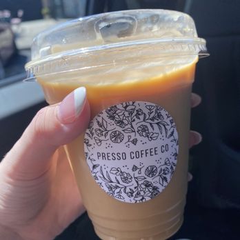 Presso Coffee - Iced caramel americano - Coffee & Tea Near Me - Vancouver, Washington Presso Coffee - Iced caramel americano - Coffee & Tea Near Me - Vancouver, Washington