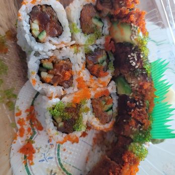 Sushi Monster - Spicy tuna roll and godzilla roll - Sushi Bars Near Me - Belmont, California Sushi Monster - Spicy tuna roll and godzilla roll - Sushi Bars Near Me - Belmont, California