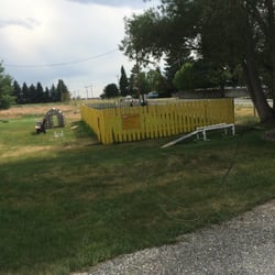 Craters of the Moon KOA - Camp K-9 Pet Playground with dog agility course.