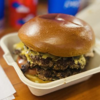 Burger Blvd - Double cheese..... 2/3 lb of beefy goodness! Satisfying that burger craving for sure! - Burgers Near Me - Redlands, California Burger Blvd - Double cheese..... 2/3 lb of beefy goodness! Satisfying that burger craving for sure! - Burgers Near Me - Redlands, California