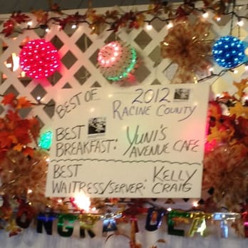 Yuni's Avenue Cafe - They won this award in 07, 09, 10, 11 and now 12! - Sandwiches Near Me - Racine, Wisconsin