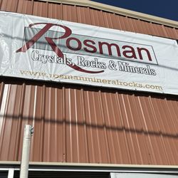 Rosman Minerals Rocks - Building sign