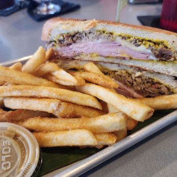 The Hush Cuban kitchen & bar - Cuban Sandwich with seasoned fries - Cuban Near Me - Clayton, Georgia The Hush Cuban kitchen & bar - Cuban Sandwich with seasoned fries - Cuban Near Me - Clayton, Georgia