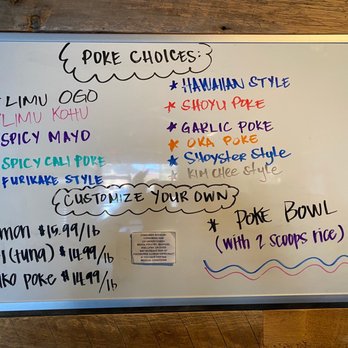 Da Hale - Poke menu - Poke Near Me - Las Vegas, Nevada