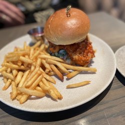The Bryant Food & Drink Company - Fried chicken sandwich and fries