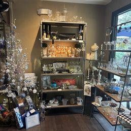 The beautiful shop, decked out for the holidays