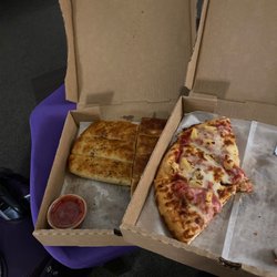 Pizza Mart Kent - Hawaiian Pizza and Garlic Breadsticks are scrumptious!