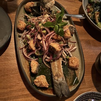 Wayla - Larb pla tod (whole fried branzino) - Thai Near Me - New York, New York Wayla - Larb pla tod (whole fried branzino) - Thai Near Me - New York, New York